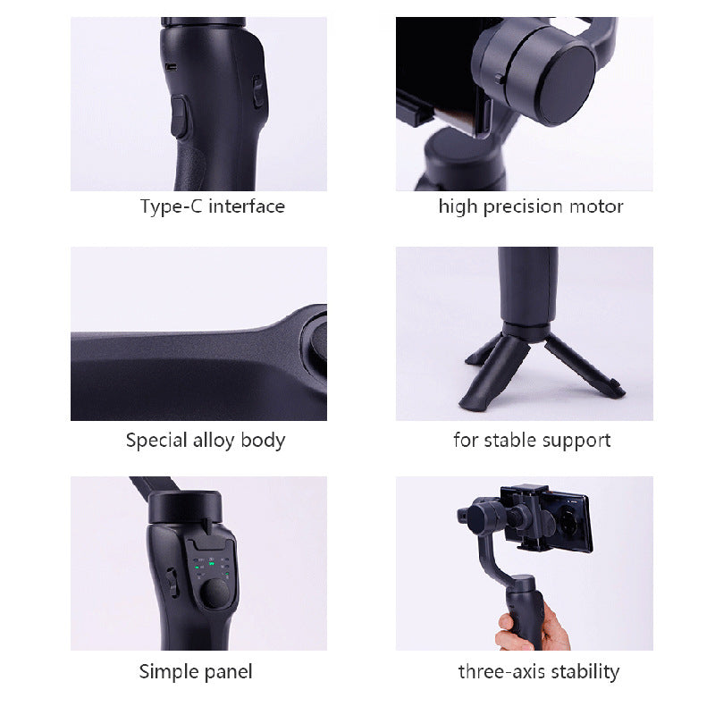 3-Axis Handheld Gimbal Stabilizer for Smartphones — Bluetooth, Anti-Shake