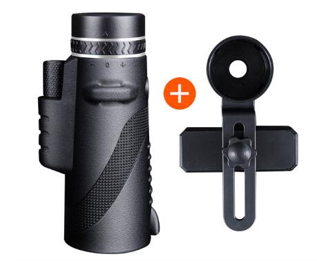 40X HD Monocular Telescope with Smartphone Mount — Waterproof, Nitrogen-Filled