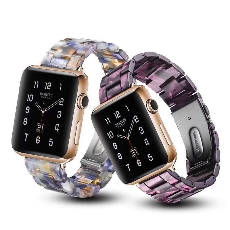 Resin Apple Watch Band — 46 Colors, Fits iWatch Series 1–4 (38/40mm & 42/44mm)