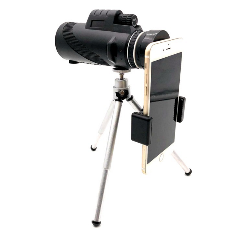 40X HD Monocular Telescope with Smartphone Mount — Waterproof, Nitrogen-Filled