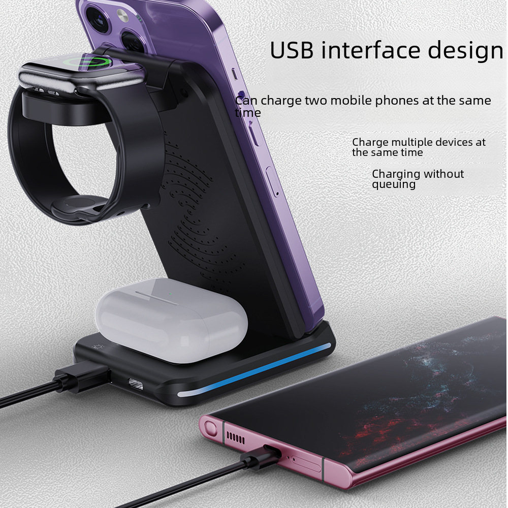 3-in-1 Wireless Charger Stand for Apple Devices 15W