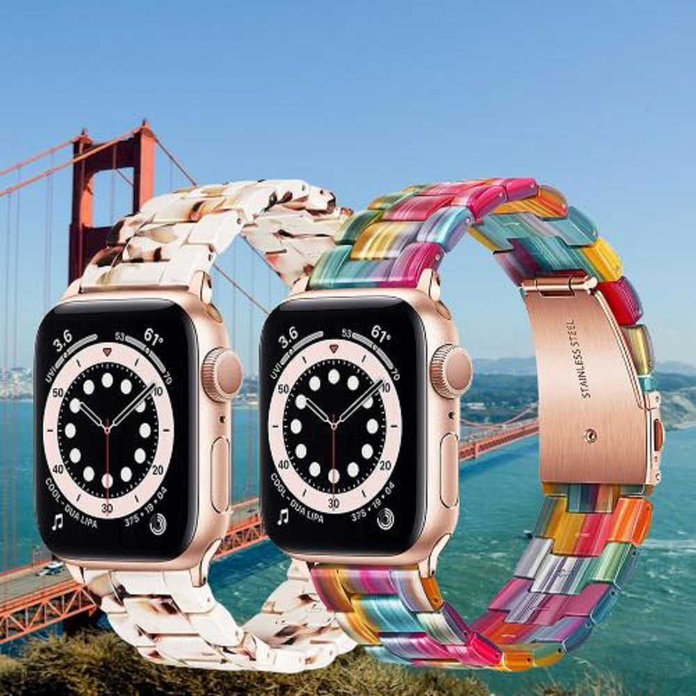 Resin Apple Watch Band — 46 Colors, Fits iWatch Series 1–4 (38/40mm & 42/44mm)