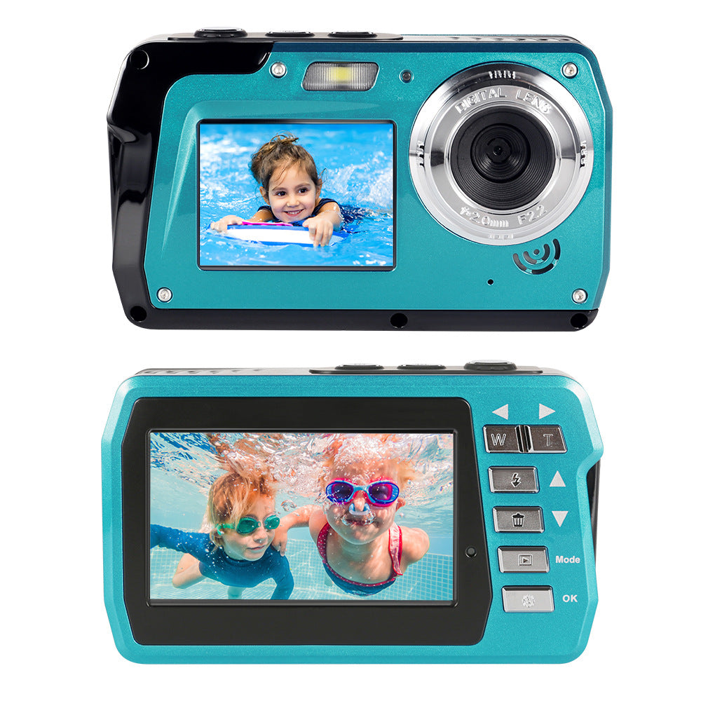 4K Underwater Digital Camera — 56MP, Dual LCD Screens, Waterproof