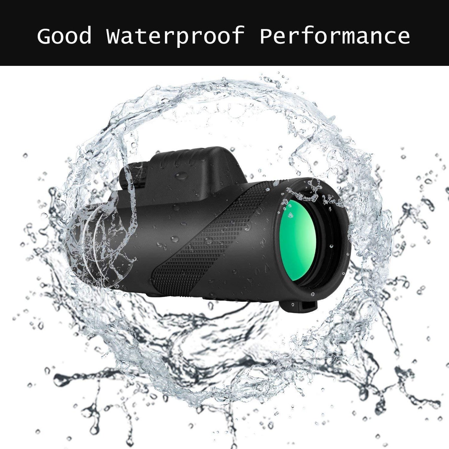 40X HD Monocular Telescope with Smartphone Mount — Waterproof, Nitrogen-Filled