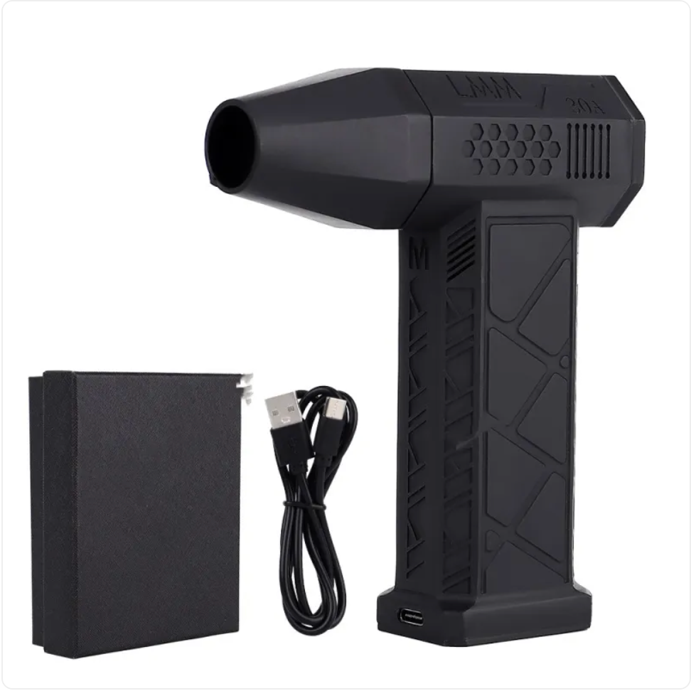 Mini Turbo Blower Fan — 120W Portable Dust Cleaner & Hair Dryer