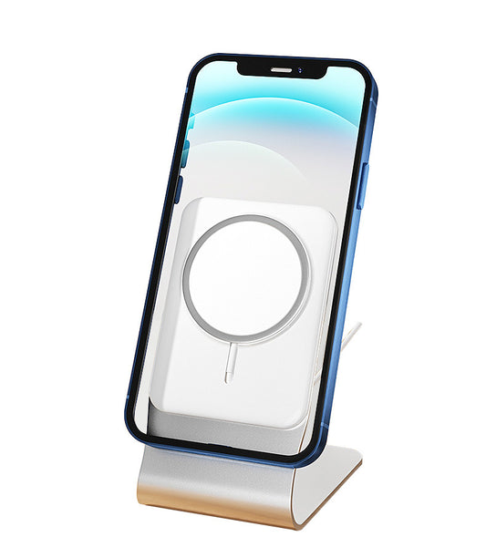 Wireless Charging Phone Stand — Qi-Compatible Aluminum Desktop Charger