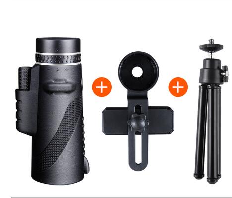 40X HD Monocular Telescope with Smartphone Mount — Waterproof, Nitrogen-Filled