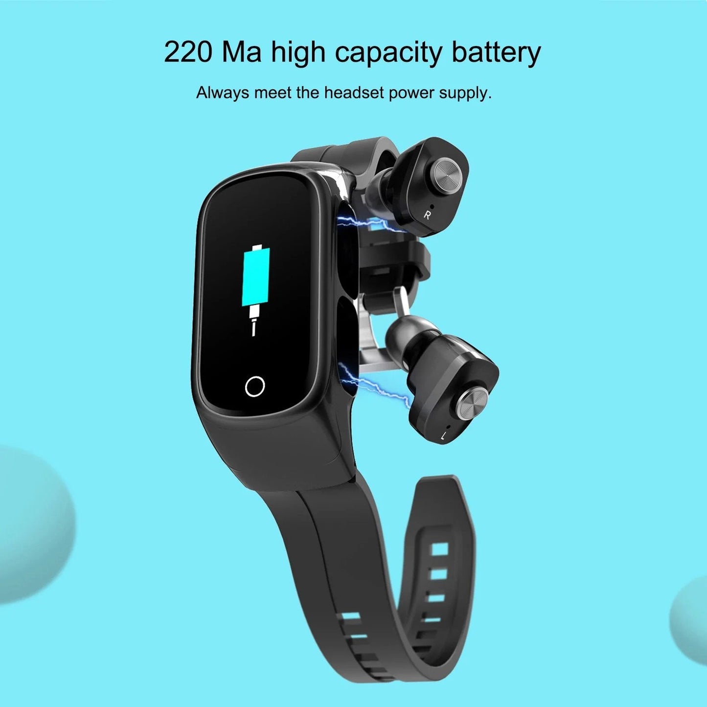 2-in-1 Smart Watch & TWS Earbuds Fitness Combo — Wireless & True Wireless