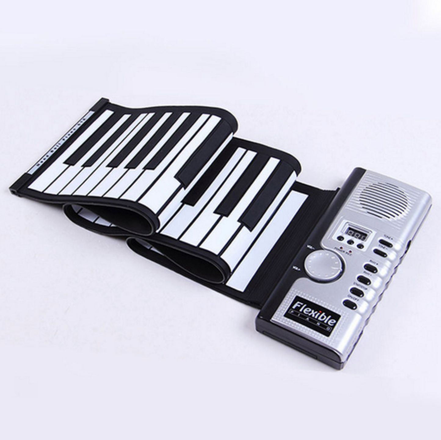 61-Key Roll-Up Electronic Piano — Portable Foldable Keyboard with 128 Tones