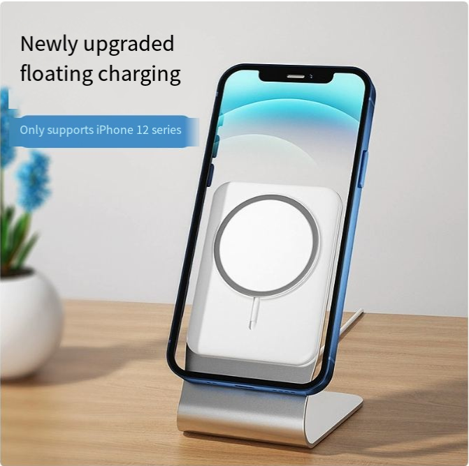 Wireless Charging Phone Stand — Qi-Compatible Aluminum Desktop Charger