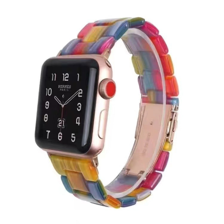 Resin Apple Watch Band — 46 Colors, Fits iWatch Series 1–4 (38/40mm & 42/44mm)