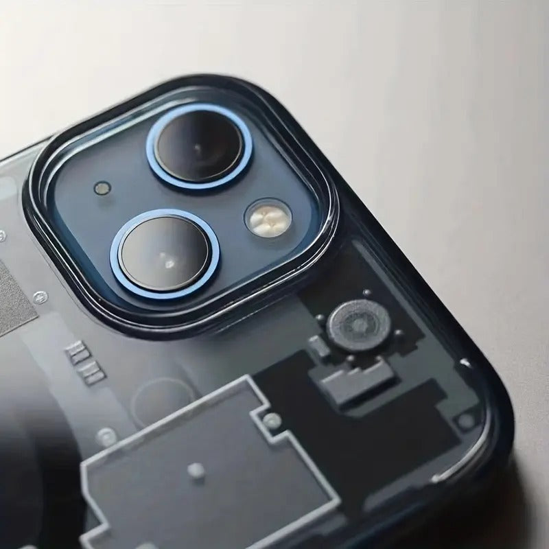 Transparent Magnetic iPhone Case — Circuit Board Design, Shockproof PC+TPU