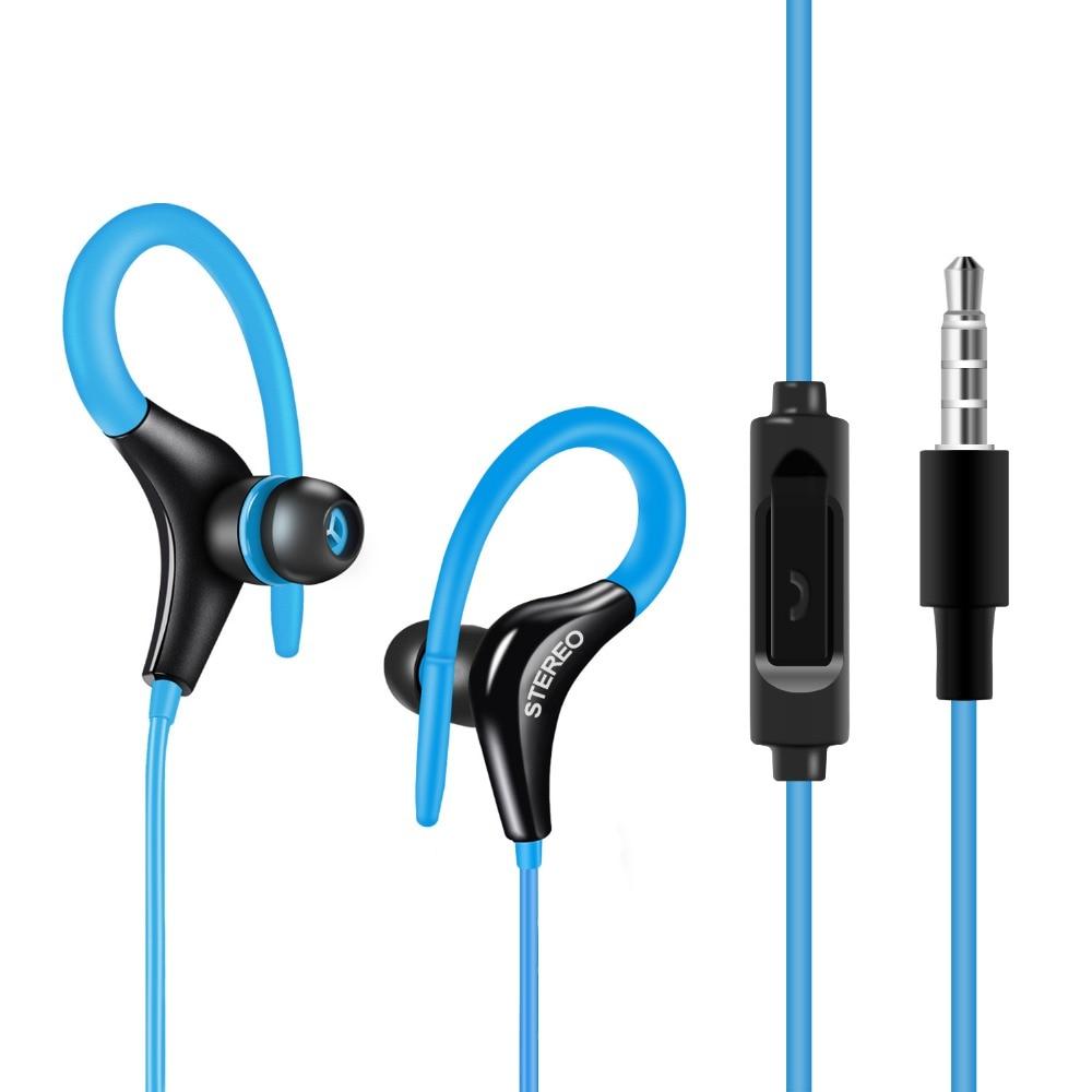 Universal Sports In-Ear Headphones with Mic — Ear Hook, 3.5mm