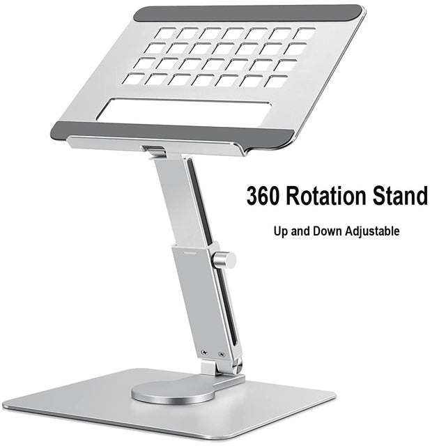 360° Swivel Aluminum Desktop Stand for Tablets & Laptops