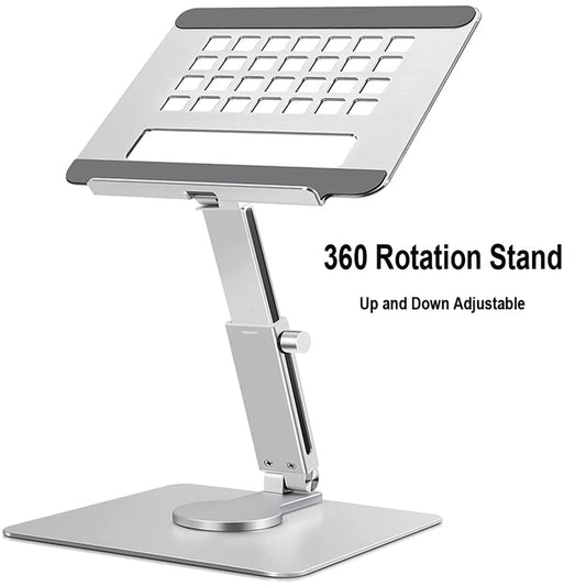 360° Swivel Aluminum Desktop Stand for Tablets & Laptops