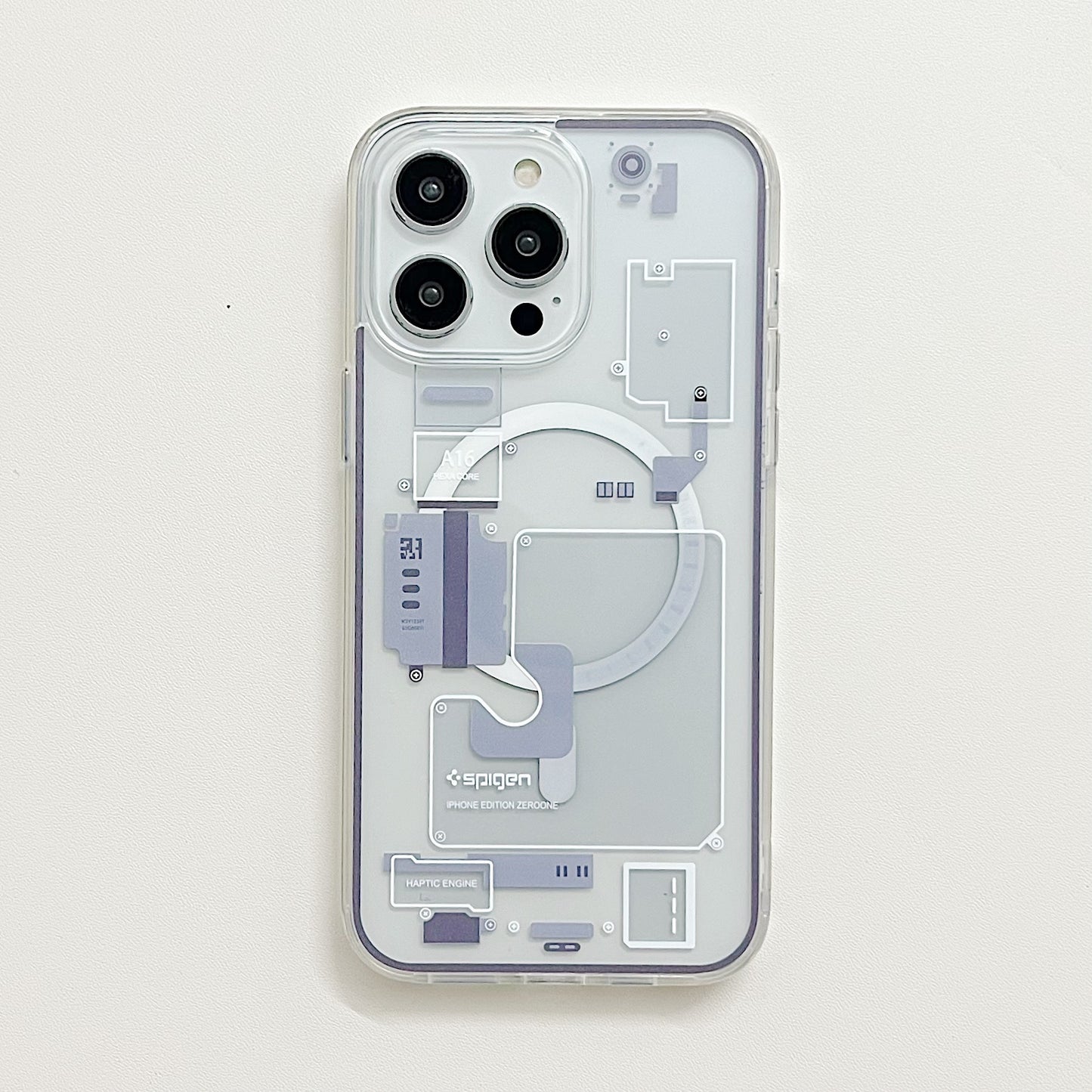 Transparent Magnetic iPhone Case — Circuit Board Design, Shockproof PC+TPU
